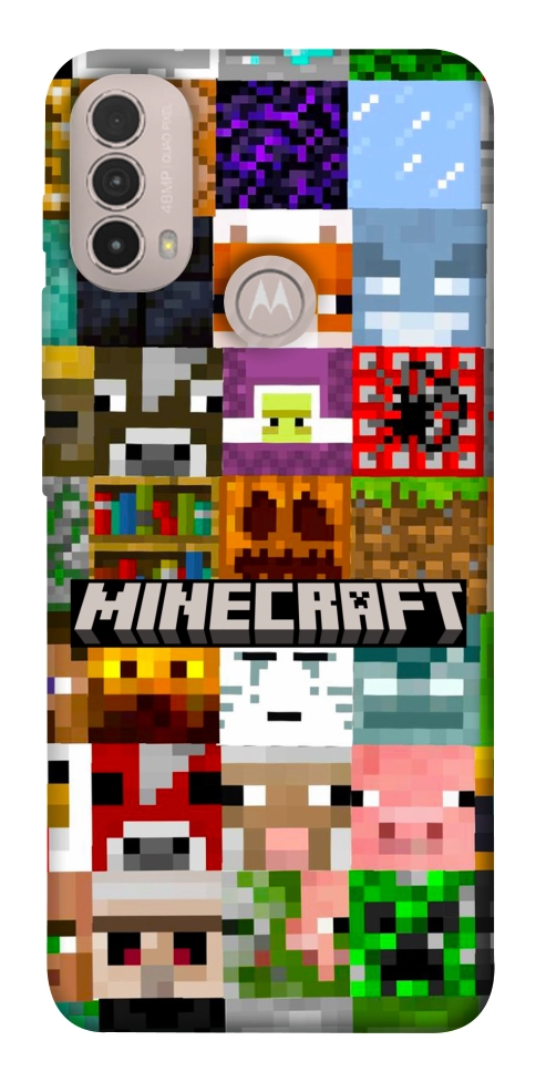 Чехол Minecraft collage для Motorola Moto E40