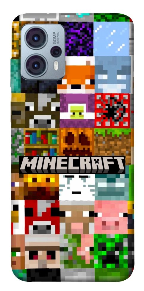 Чехол Minecraft collage для Motorola Moto G23