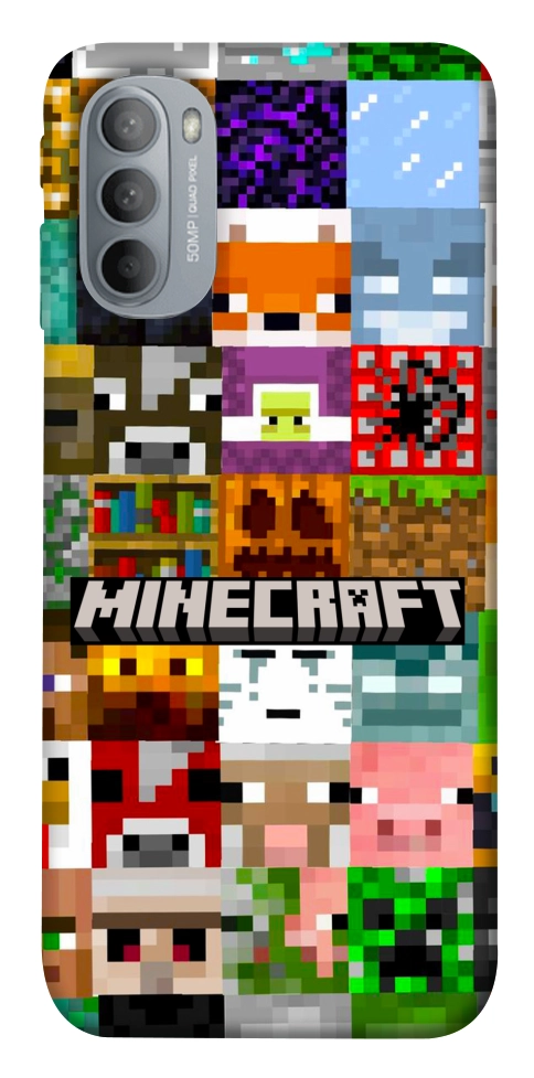 Чехол Minecraft collage для Motorola Moto G31