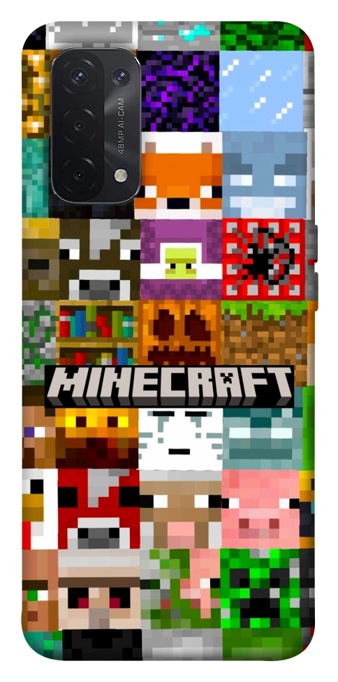 Чехол Minecraft collage для Oppo A74 5G