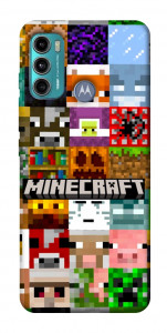 Чехол Minecraft collage для Motorola Moto G60