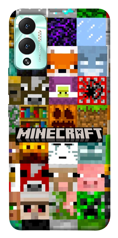 Чехол Minecraft collage для Infinix Hot 12 Play