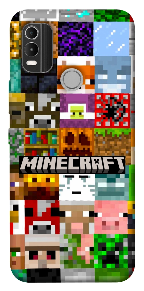 Чехол Minecraft collage для Nokia C21 Plus