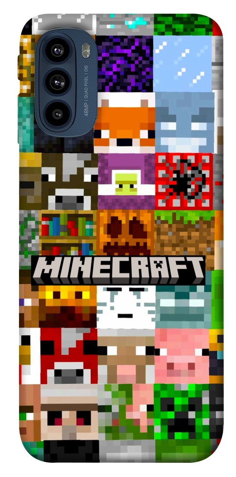 Чехол Minecraft collage для Motorola Moto G41