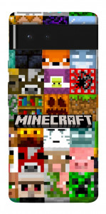 Чехол Minecraft collage для Google Pixel 6