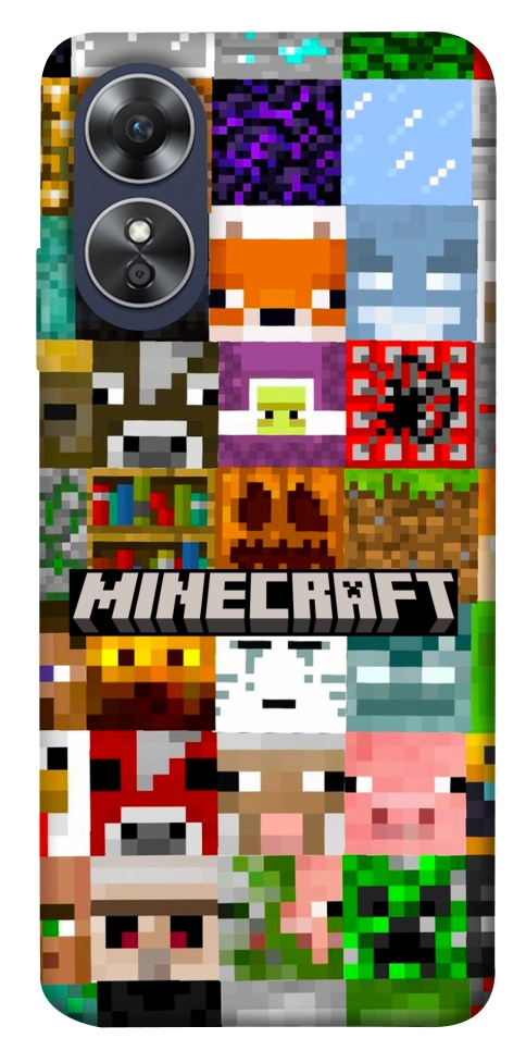 Чохол Minecraft collage для Oppo A17