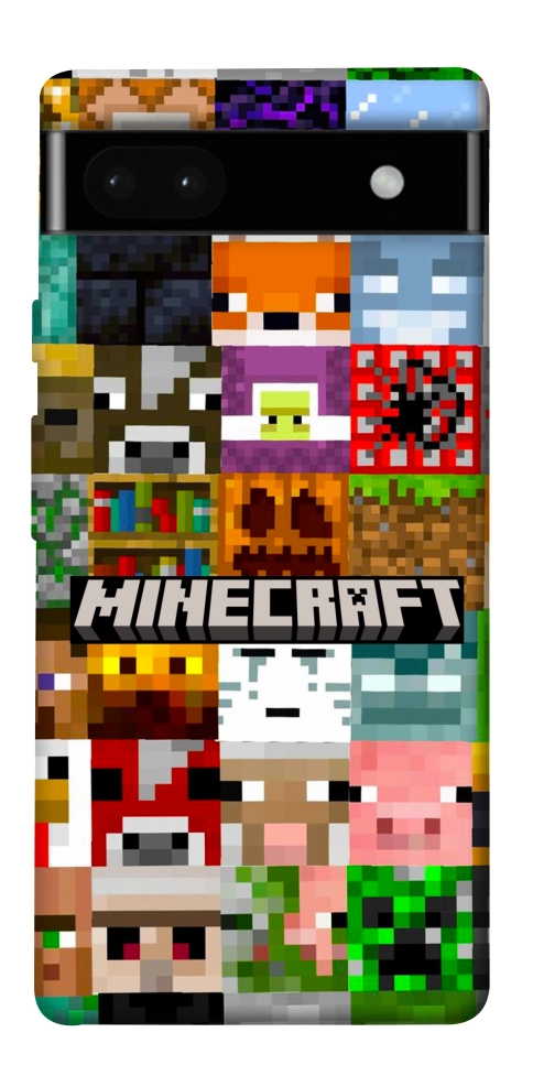 Чехол Minecraft collage для Google Pixel 6A