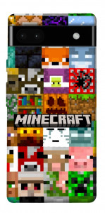 Чехол Minecraft collage для Google Pixel 6A