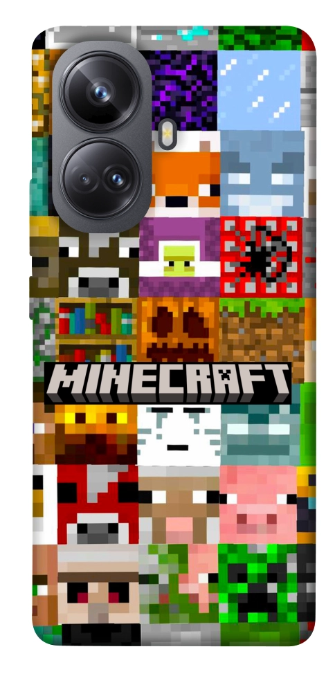 Чехол Minecraft collage для Realme 10 Pro+
