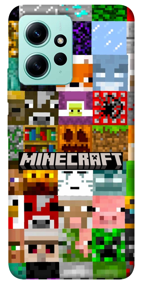 Чехол Minecraft collage для Xiaomi Redmi Note 12 4G