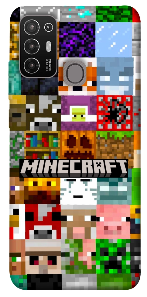 Чехол Minecraft collage для ZTE Blade A52