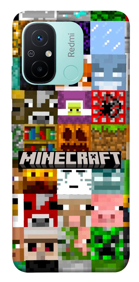 Чехол Minecraft collage для Xiaomi Redmi 12C