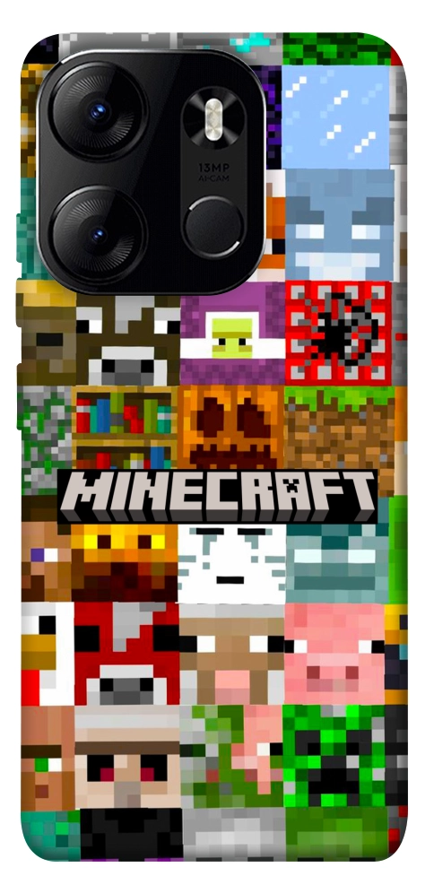 Чехол Minecraft collage для Tecno Spark Go 2023