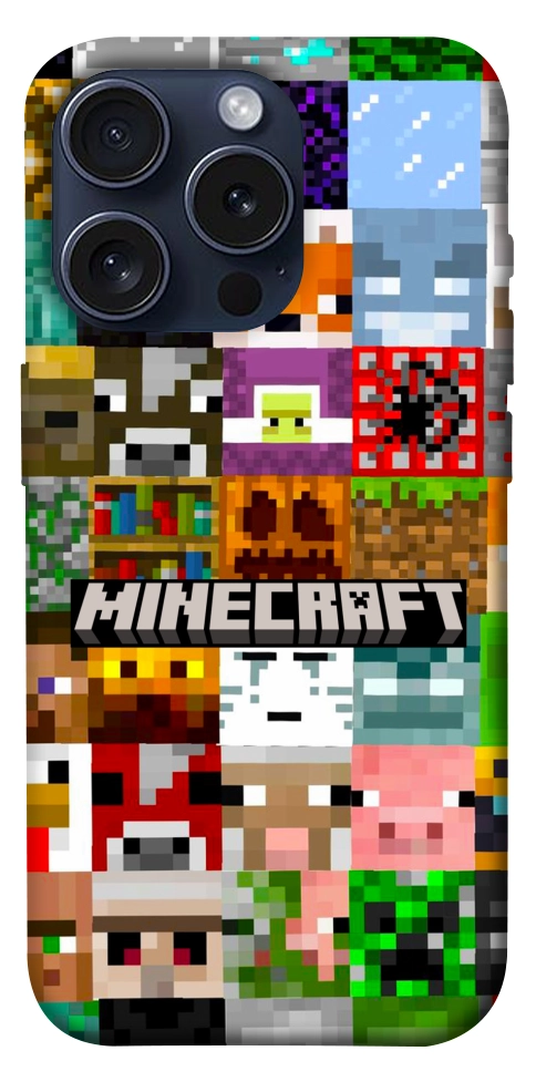 Чохол Minecraft collage для iPhone 15 Pro