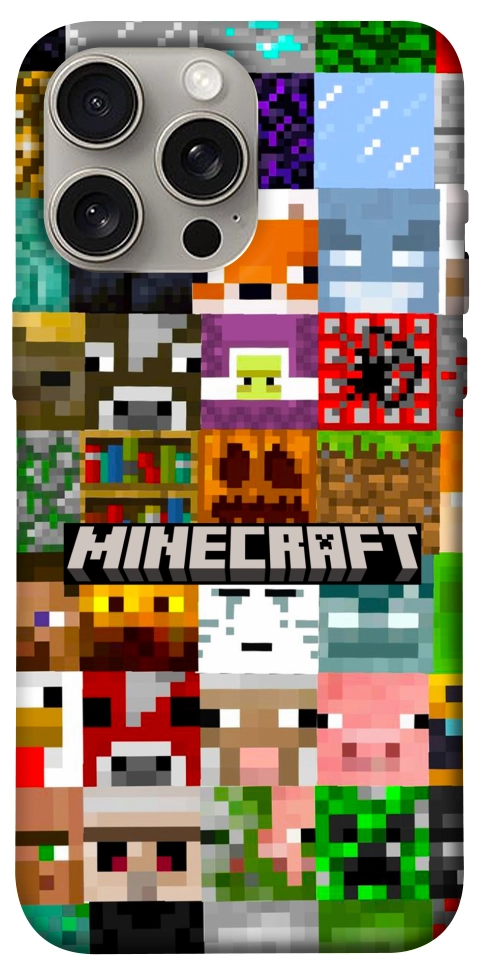 Чохол Minecraft collage для iPhone 15 Pro Max