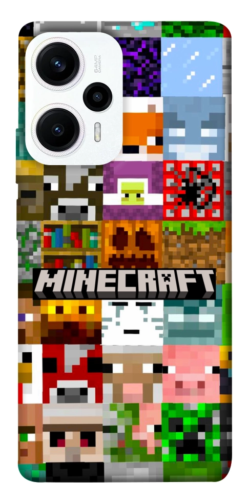 Чехол Minecraft collage для Xiaomi Poco F5