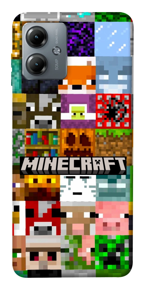 Чохол Minecraft collage для Motorola Moto G14
