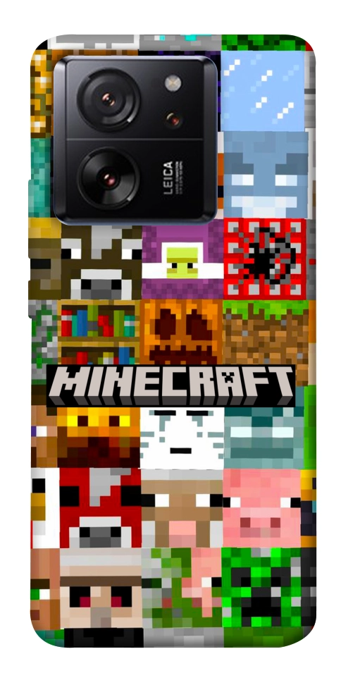 Чехол Minecraft collage для Xiaomi 13T