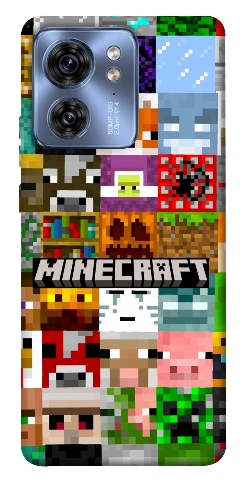 Чехол Minecraft collage для Motorola Edge 40