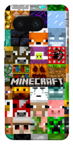 Чехол Minecraft collage для Google Pixel 8