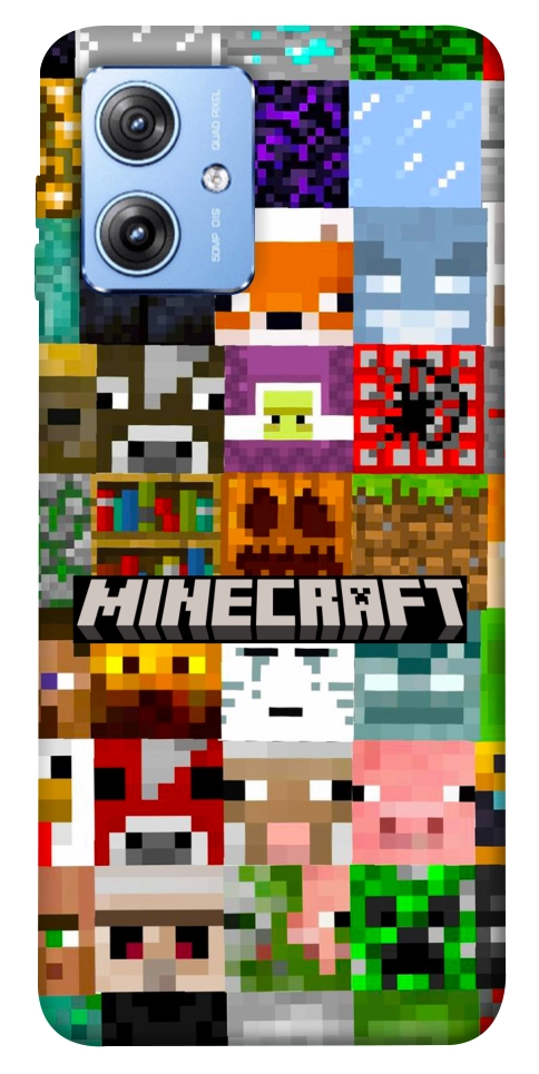 Чехол Minecraft collage для Motorola Moto G84
