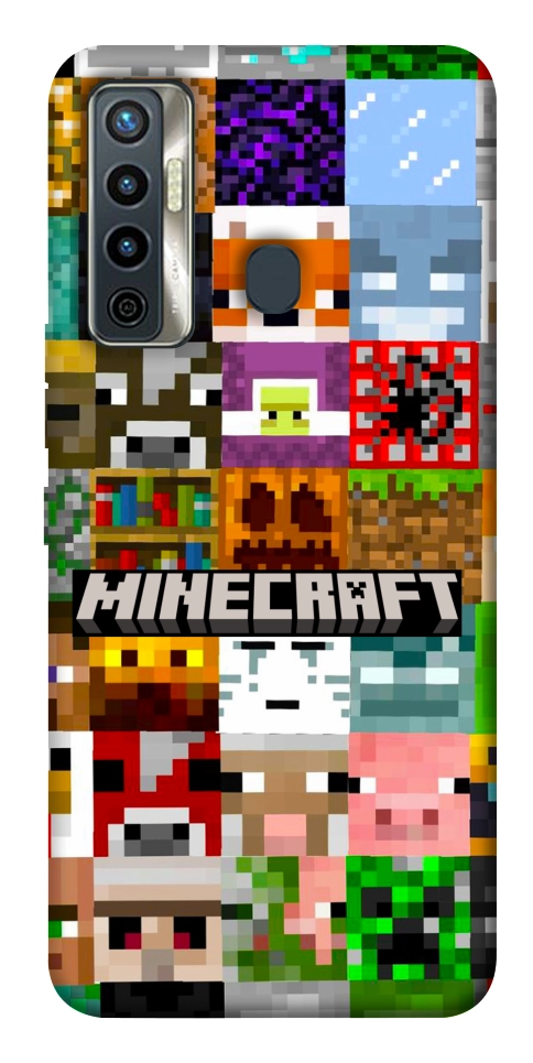 Чехол Minecraft collage для TECNO Camon 17