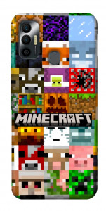 Чохол Minecraft collage для TECNO Spark 7