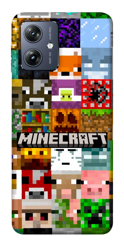 Чехол Minecraft collage для Motorola Moto G54