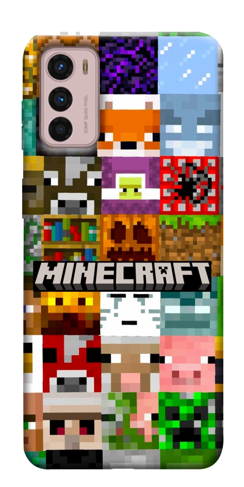 Чехол Minecraft collage для Motorola Moto G42