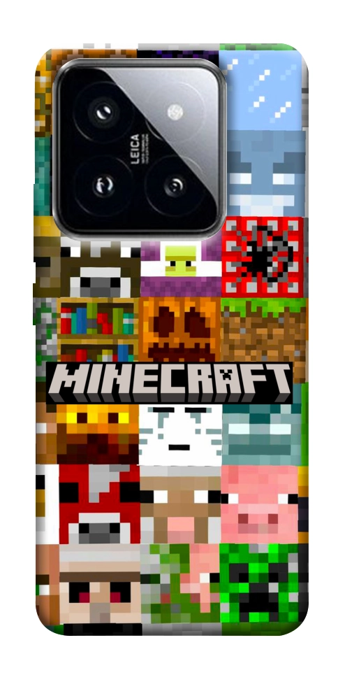 Чехол Minecraft collage для Xiaomi 14 Pro