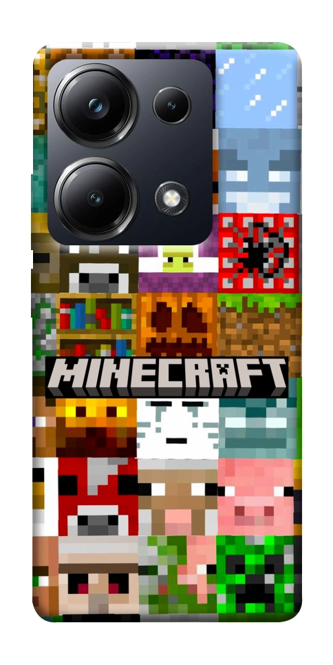 Чехол Minecraft collage для Xiaomi Poco M6