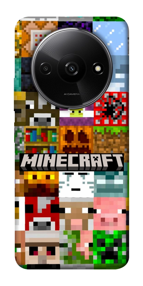 Чехол Minecraft collage для Xiaomi Redmi A3