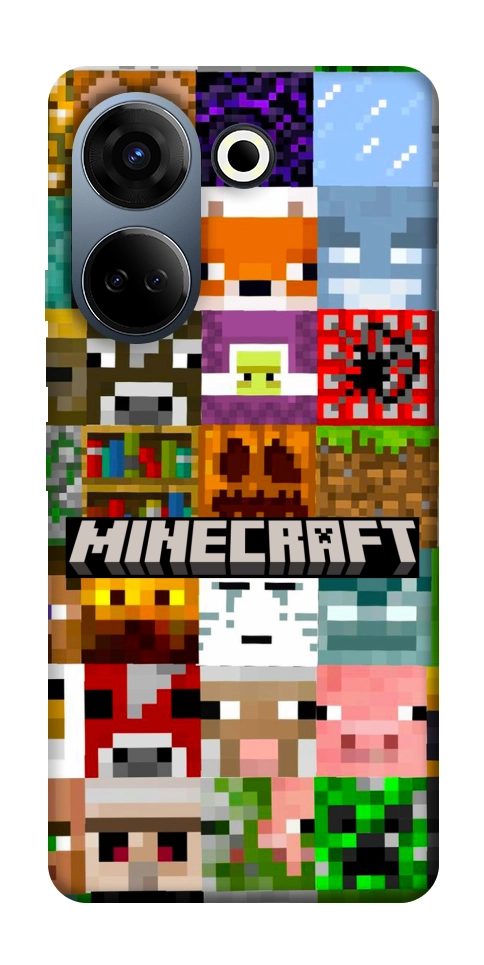 Чохол Minecraft collage для TECNO Camon 20 Pro (CK7n)