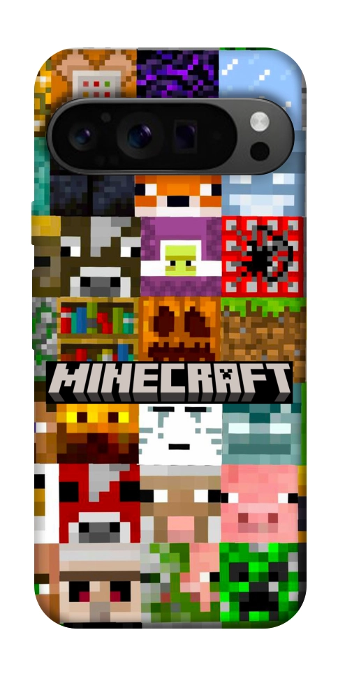 Чехол Minecraft collage для Google Pixel 9 Pro