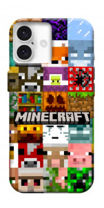 Чехол Minecraft collage для iPhone 16