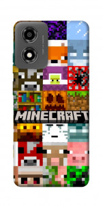 Чехол Minecraft collage для Motorola Moto E14