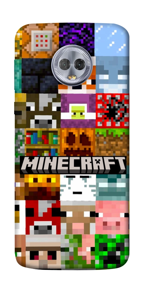 Чехол Minecraft collage для Motorola Moto G6 Plus
