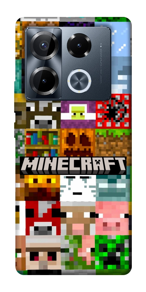 Чехол Minecraft collage для Infinix Note 40 Pro 4G