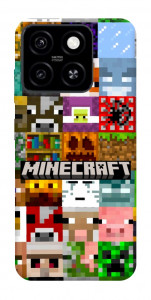 Чехол Minecraft collage для ZTE Blade A55 4G