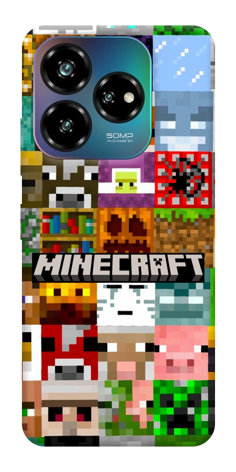 Чохол Minecraft collage для ZTE Nubia V60