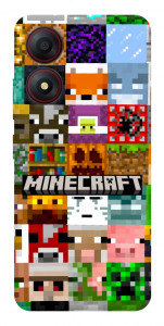 Чохол Minecraft collage для ZTE Blade A34 4G