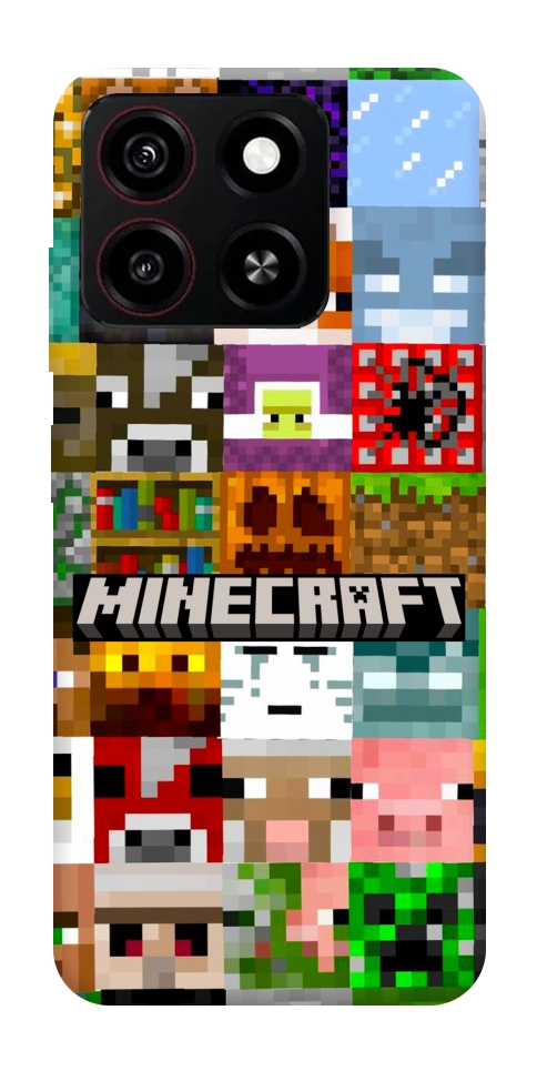 Чехол Minecraft collage для ZTE Blade A35 4G