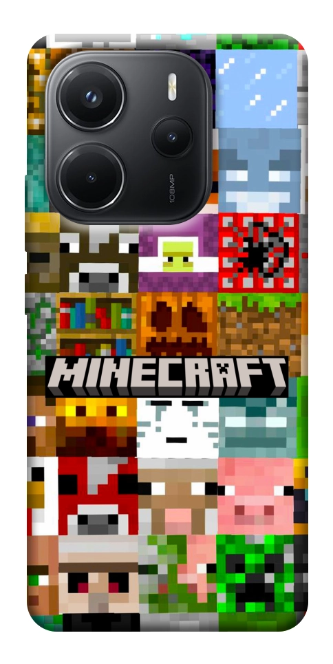 Чохол Minecraft collage для Xiaomi Redmi Note 14 4G (Int. version)