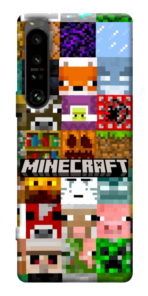 Чехол Minecraft collage для Sony Xperia 1 IV