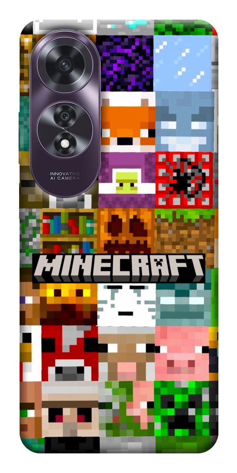 Чехол Minecraft collage для Oppo A60 4G