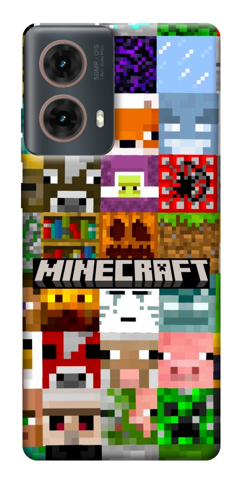 Чехол Minecraft collage для Motorola Moto G85