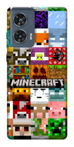 Чехол Minecraft collage для Motorola Edge 50 Fusion