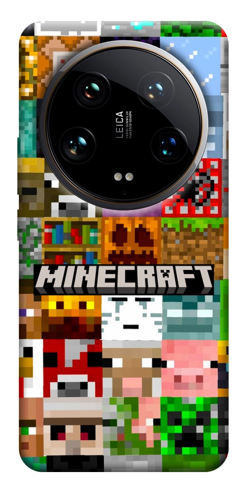Чехол Minecraft collage для Xiaomi 14 Ultra