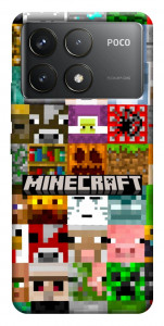 Чохол Minecraft collage для Xiaomi Poco F6 Pro