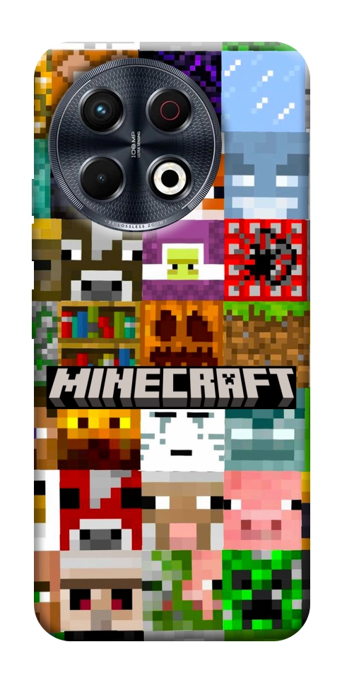 Чехол Minecraft collage для TECNO Spark 30 Pro (KL7)